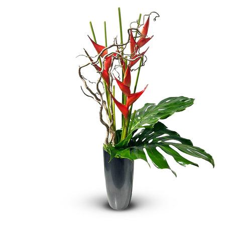 WITH CERAMIC VASE
